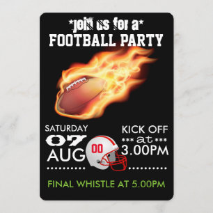 Invitation personnalisée pour une fête de football