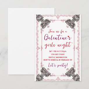 Invitation personnalisée pour une fête de Galentin