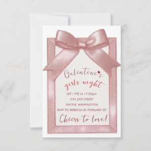 Invitation personnalisée pour une fête de Galentin