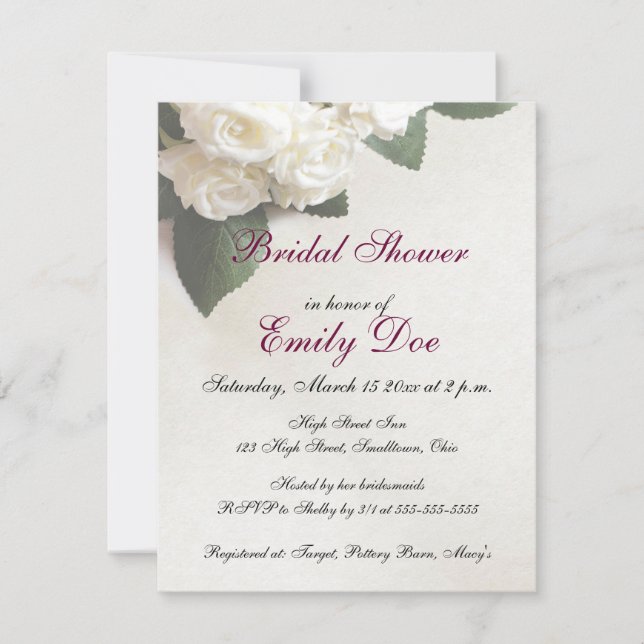 Invitation personnalisée pour une fête de mariage  (Devant)