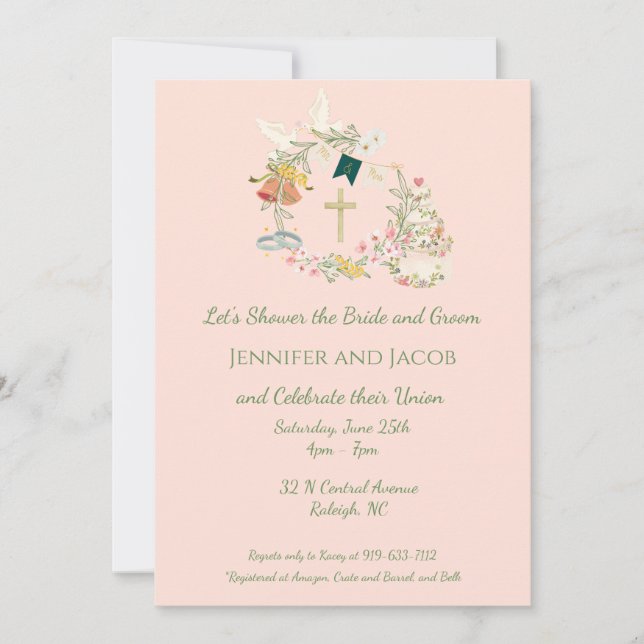 Invitation personnalisée pour une fête de mariage  (Devant)