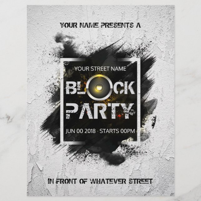 Invitation personnalisée pour une fête de quartier (Devant)