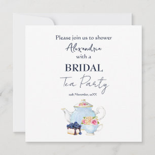 Invitation personnalisée pour une fête de thé de m
