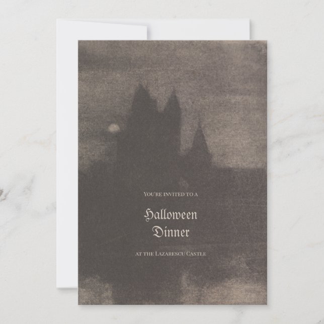 Invitation personnalisée pour une fête d'Halloween (Devant)
