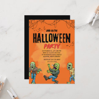 Invitation personnalisée pour une fête d'Halloween