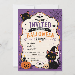 Invitation personnalisée pour une fête d'Halloween
