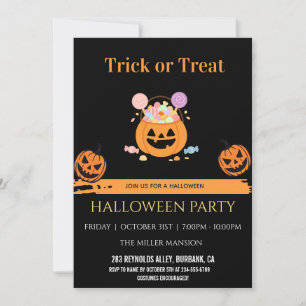 Invitation personnalisée pour une fête d'Halloween