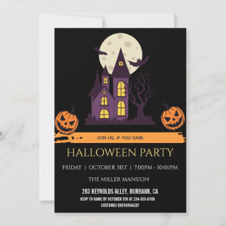 Invitation personnalisée pour une fête d'Halloween
