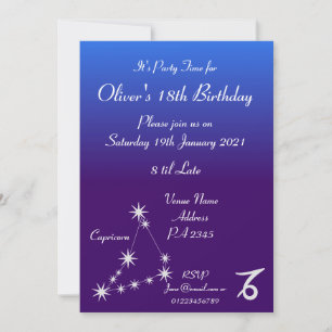 Invitation personnalisée pour une fête du zodiaque