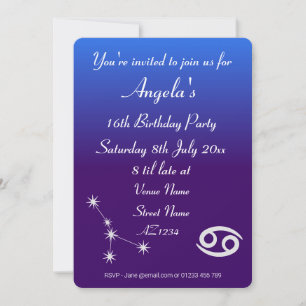 Invitation personnalisée pour une fête sur le thèm