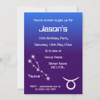 Invitation personnalisée pour une fête sur le thèm
