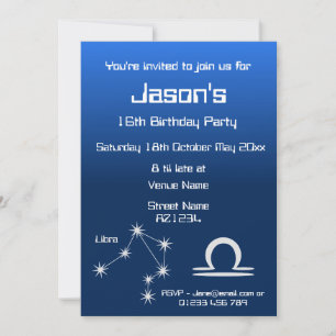 Invitation personnalisée pour une fête sur le thèm