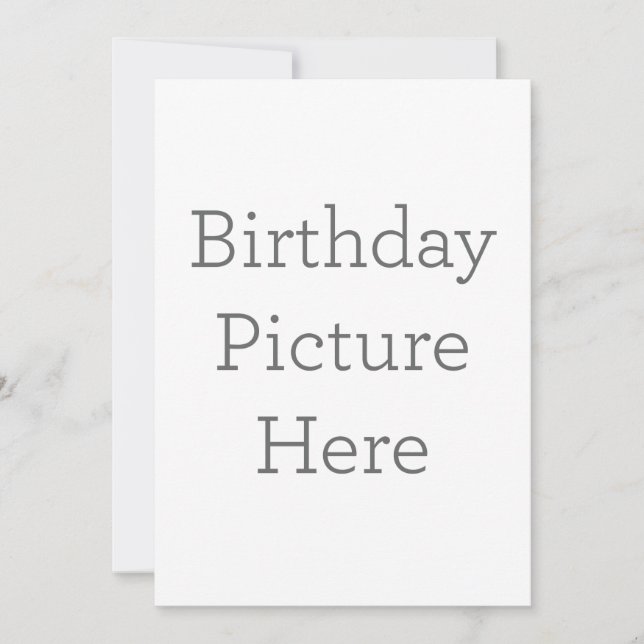 Invitation personnalisée pour une photo d'annivers (Devant)