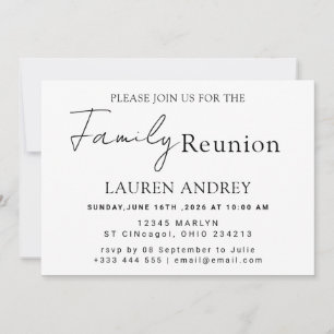 Invitation personnalisée pour une réunion de famil