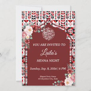 Invitation personnalisée pour une soirée au henné
