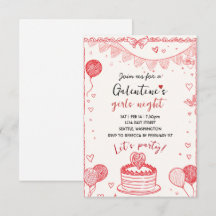 Invitation personnalisée pour une soirée Galentine