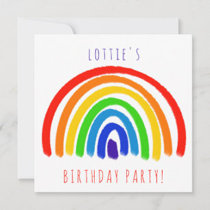 Invitation personnalisée Rainbow Party