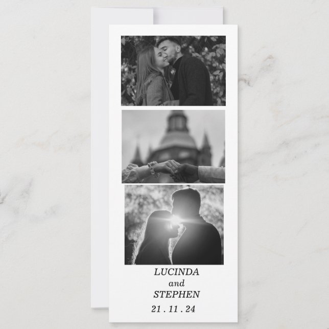 Invitation personnalisée "Save the Date" avec coup (Devant)