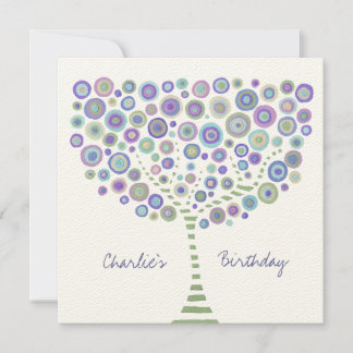 Invitation personnalisée Unisex Tree Retro