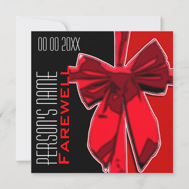 Invitation Personnaliser d'adieu de la partie de retraite (Devant)