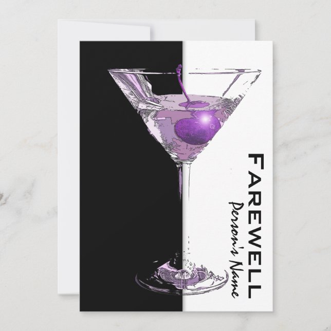 Invitation Personnaliser d'adieu de la retraite (Devant)