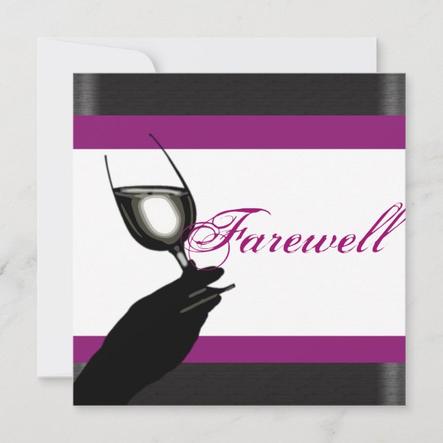 Invitation PERSONNALISER d'adieu de la retraite (Devant)