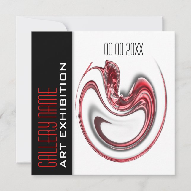 Invitation PERSONNALISER de bijouterie de la galerie d'art (Devant)