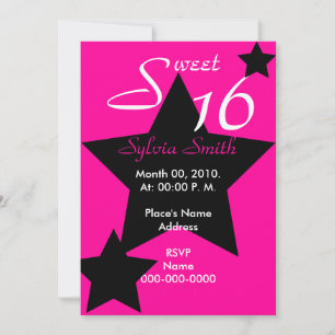 Invitation Personnaliser d'invitation de Hollywood Super Star