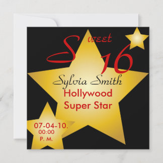Invitation Personnaliser d'invitation de Hollywood Super Star