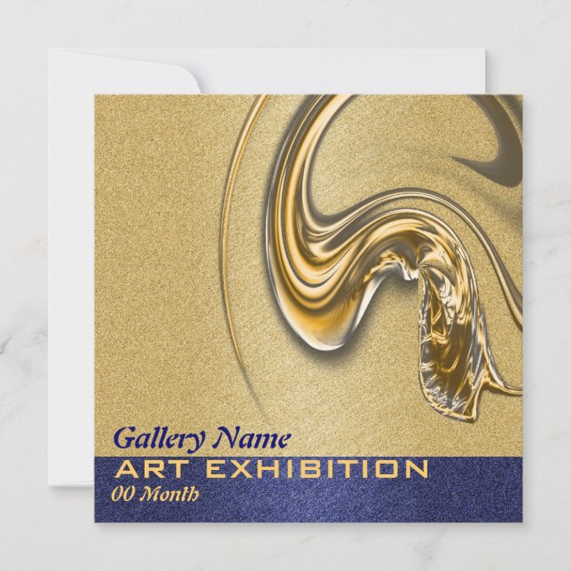 Invitation Personnaliser d'ouverture de l'exposition d'art (Devant)