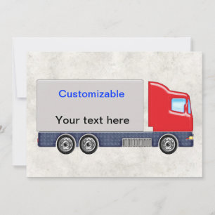 Invitation Personnaliser du camion de livraison rouge et gris