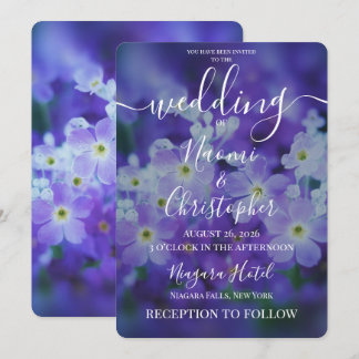 Invitation Personnaliser : Fleurs de rêve violet Mariage