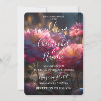 Invitation PERSONNALISER : Fleurs Éthérées Vibrantes Magnifiq
