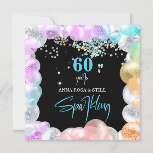 Invitation *~* PERSONNALISER GÉNÉRIQUE tout âge Ballons Anniv
