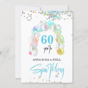 Invitation *~* PERSONNALISER GÉNÉRIQUE tout âge Balloon Anniv