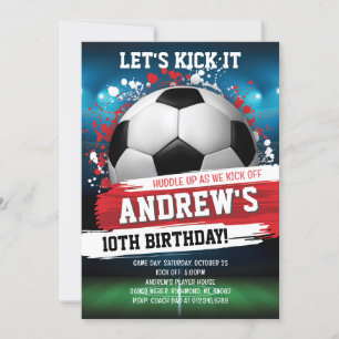 Invitation Personnaliser la fête d'anniversaire de football