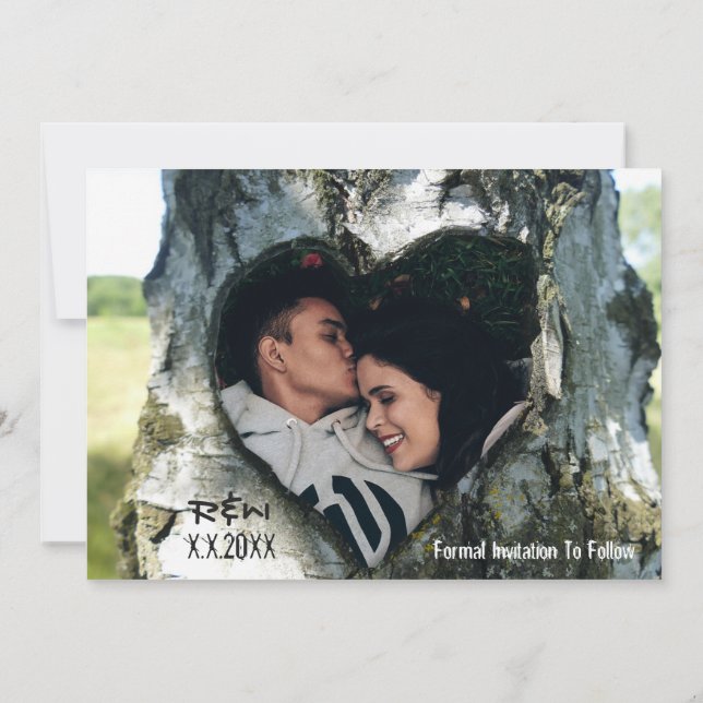 Invitation Personnaliser la photo de Save the Date (Dos)