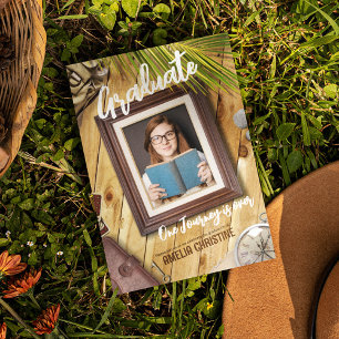 Invitation Personnaliser l'aventurier Thème Graduation Invita