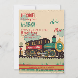 Invitation Personnaliser le billet de train pour enfants Expr