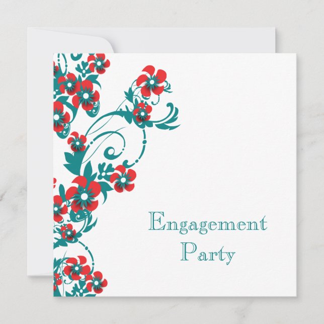 Invitation PERSONNALISER LE mariage bleu-rouge (Devant)
