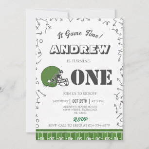 Invitation Personnaliser le sport Football Anniversaire