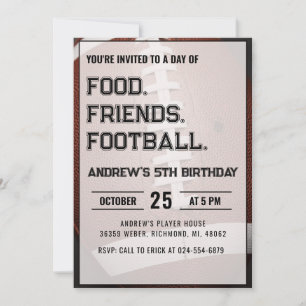 Invitation Personnaliser le sport Football Anniversaire