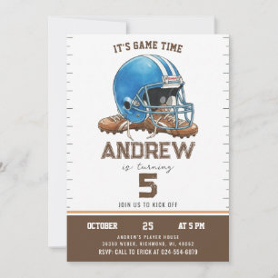 Invitation Personnaliser le sport Football Anniversaire