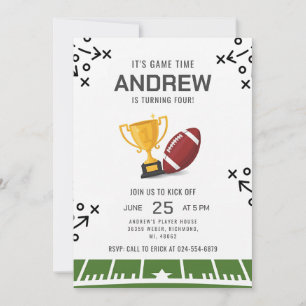 Invitation Personnaliser le sport Football Anniversaire
