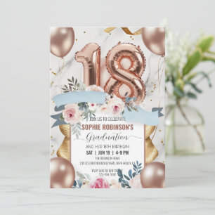 Invitation Personnaliser Luxueux 18e anniversaire Combiner Di