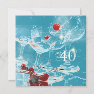 Invitation PERSONNALISER majeure de la fête du 40e anniversai
