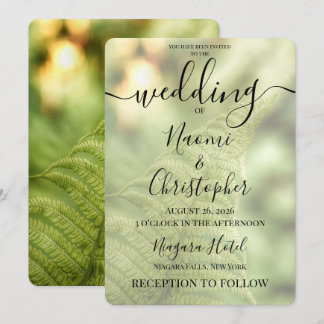 Invitation Personnaliser : Mariage à la feuille verte