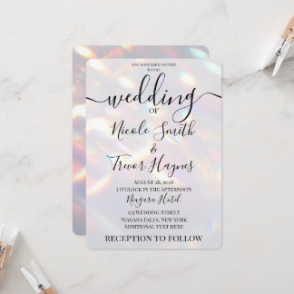 Invitation Personnaliser : Mariage aux lumières iridescentes