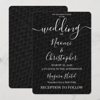 Invitation Personnaliser : Mariage avec texture grunge tissée