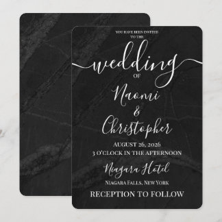 Invitation Personnaliser : Mariage simple avec texture de mar